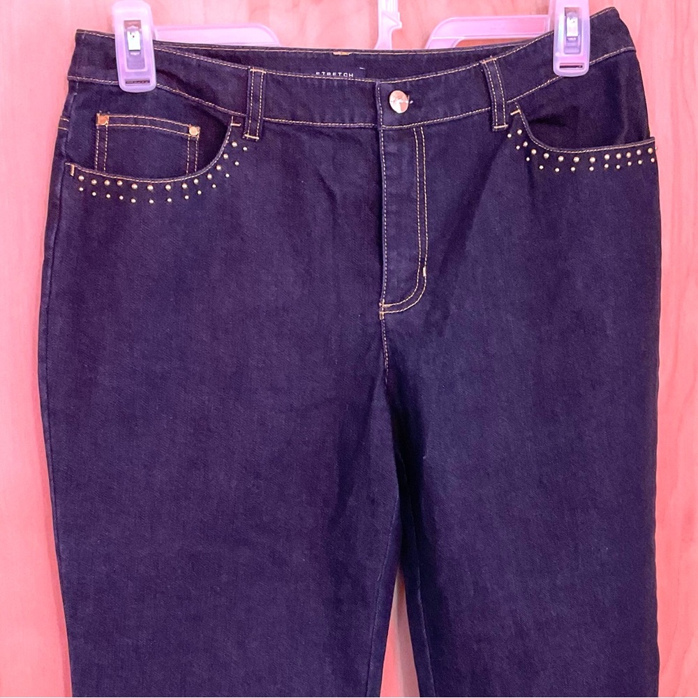 Jones New York Signature Stretch Jeans Embellished - NWT